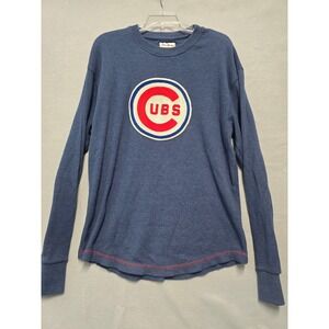 Red Jacket Chicago Cubs Long Sleeve Waffle Knit Thermal Shirt Mens XL Blue